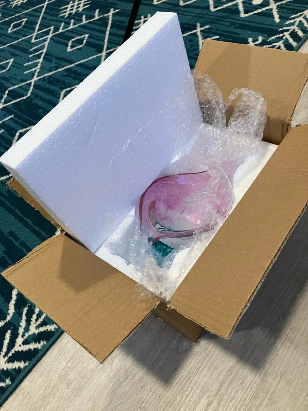 Blown Glass Conch Shell Beach Decor Candy Dish